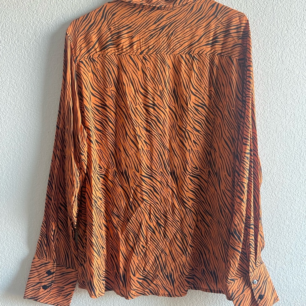 Women’s Orange Patterned Shirt - Picture 2 of 3